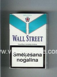 Wall Street Menthol cigarettes hard box