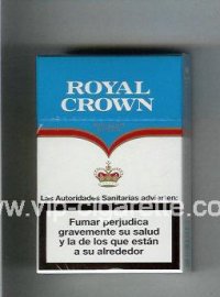 Royal Crown English Blend cigarettes white and light blue hard box