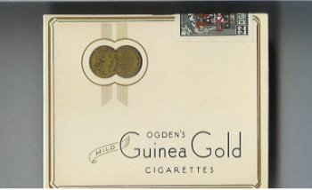 Guinea Gold Golden\'s Mild cigarettes wide flat hard box