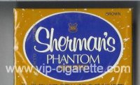Sherman's Phantom Filter Tipped Brown Cigarettes wide flat hard box