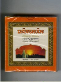Darshan Classic Bidis Clove Flavored cigarettes wide flat hard box