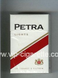 Petra Lights cigarettes hard box