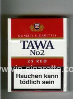 Tawa No 2 25 Red cigarettes hard box