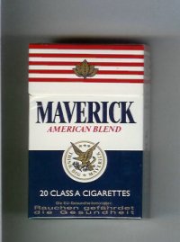 Maverick American Blend cigarettes hard box