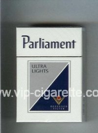 Parliament Ultra Lights Recessed Filter cigarettes hard box