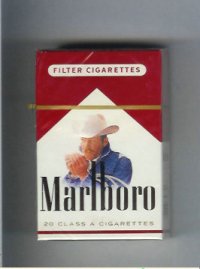 Marlboro with cowboy with cigarettes hard box