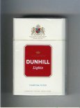 Dunhill Lights Charcoal Filter white and red cigarettes hard box
