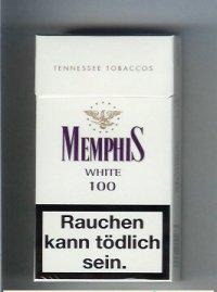 Memphis White 100 Tennessee Tobaccos cigarettes hard box