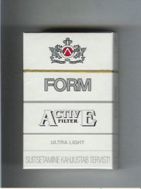 Form Active Filter Ultra Light white cigarettes hard box