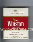 Winston Lights white and red 25s cigarettes hard box