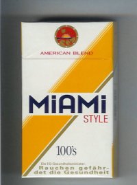 Miami Style American Blend 100s cigarettes hard box