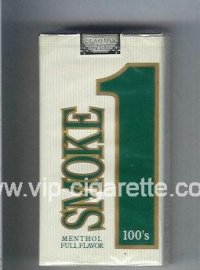 Smoke 1 Menthol Full Flavor 100s cigarettes soft box