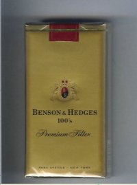 Benson Hedges 100s cigarerttes Premium Filter soft box