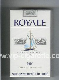 Royale Ultra Lights 1 mg 100s American Blend cigarettes hard box