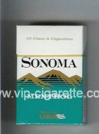 Sonoma Menthol cigarettes hard box