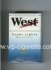 West 'R' Multifilter Super Lights American Blend cigarettes hard box