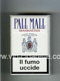 Pall Mall Famous American Cigarettes Manhattan cigarettes hard box