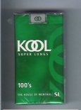 Kool Super Longs 100s The House of Menthol cigarettes soft box