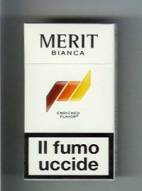 Merit Bianca 100s slim cigarettes hard box