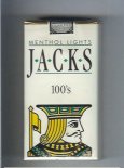 Jacks Menthol Lights 100s cigarettes soft box Jacks Menthol Lights 100s cigarettes soft box