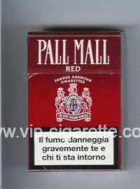 Pall Mall Famous American Cigarettes Red cigarettes hard box