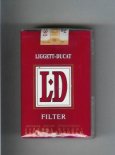 LD Liggett-Ducat Filter red and white cigarettes soft box LD Liggett-Ducat Filter red and white cigarettes soft box