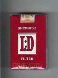 LD Liggett-Ducat Filter red and white cigarettes soft box