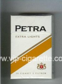 Petra Extra Lights cigarettes hard box