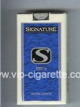 Signature S Ultra Lights 100s cigarettes soft box Signature S Ultra Lights 100s cigarettes soft box