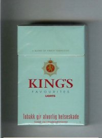 King's Favourites Lights light blue cigarettes hard box