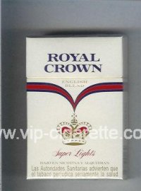 Royal Crown Super Lights English Blend cigarettes hard box