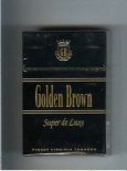Golden Brown Super De Luxe black cigarettes hard box Golden Brown Super De Luxe black cigarettes hard box