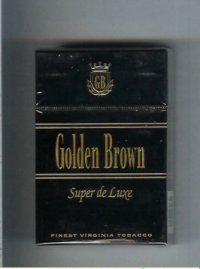 Golden Brown Super De Luxe black cigarettes hard box