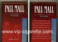Pall Mall Filter Box 100s cigarettes hard box