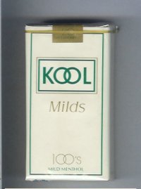Kool Milds 100s Mild Menthol white cigarettes soft box