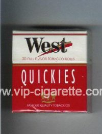 West Quickies 30 Full Flavor cigarettes hard box