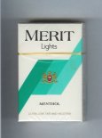 Merit Lights Menthol cigarettes hard box Merit Lights Menthol cigarettes hard box
