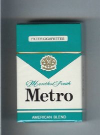 Metro Menthol Fresh American Blend Filter cigarettes hard box