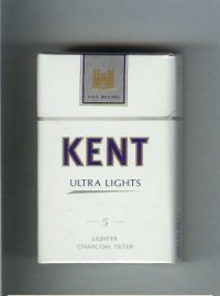 Kent USA Blend Ultra Lights 5 Lighter Charcoal Filter cigarettes hard box
