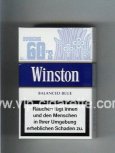 Winston collection version Balanced Blue 60s cigarettes hard box