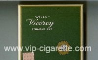 Viceroy Wills Straight Cut cigarettes wide flat hard box Viceroy Wills Straight Cut cigarettes wide flat hard box