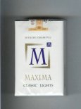 M Maxima Classic Lights cigarettes soft box M Maxima Classic Lights cigarettes soft box