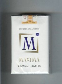 M Maxima Classic Lights cigarettes soft box