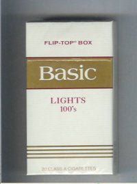 Basic Lights 100s cigarettes flip-top box hard box