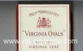 Virginia Ovals Selected Virginia Leaf cigarettes wide flat hard box