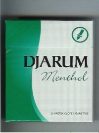Djarum Menthol 90s cigarettes wide flat hard box