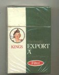 Export 'A' Macdonald Kings Filter cigarettes wide flat hard box Export 'A' Macdonald Kings Filter cigarettes wide flat hard box