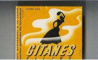 Gitanes Filtre yellow and black cigarettes wide flat hard box
