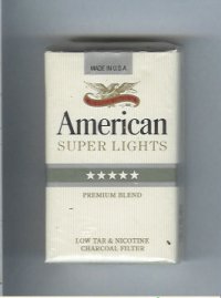 American Super Lights soft box cigarettes USA