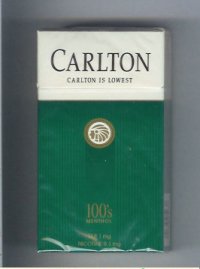 Carlton Menthol 100's Filter cigarettes hard box
